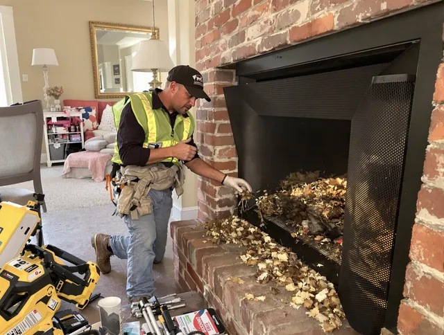 Safe screening installation by Concord Chimney Sweep in Concord, NC