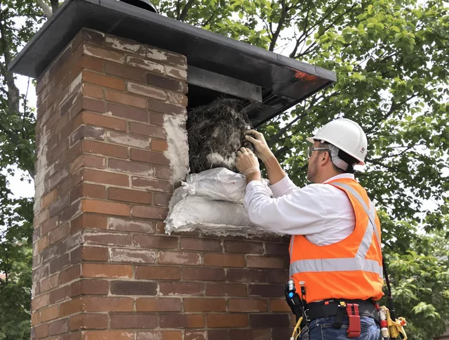 Humane removal of debris and animals by Concord Chimney Sweep in Concord, NC
