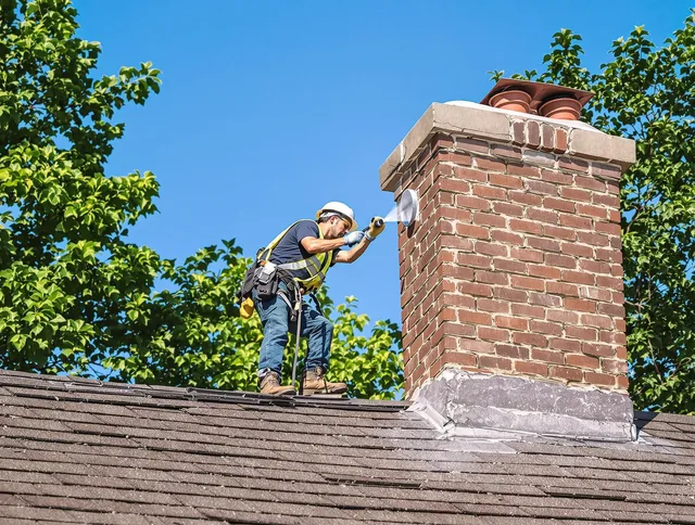 Concord Chimney Sweep performing an inspection with advanced tools in Concord, NC