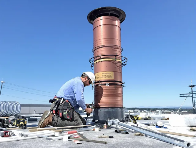 Installed chimney liner by Concord Chimney Sweep in Concord, NC