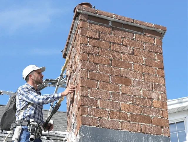 Brickwork for a chimney rebuild by Concord Chimney Sweep in Concord, NC