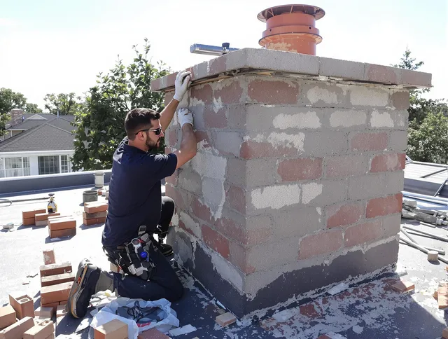 Advanced chimney repair process by Concord Chimney Sweep in Concord, NC