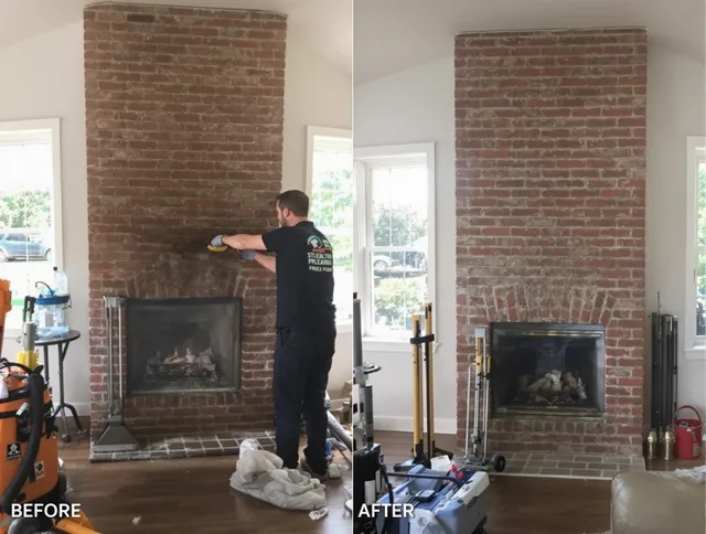 Finished chimney sweeping service by Concord Chimney Sweep in Concord, NC