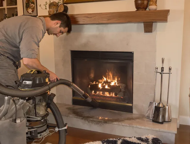 Routine fireplace upkeep by Concord Chimney Sweep in Concord, NC