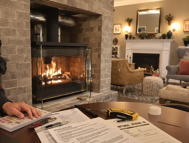 Concord Chimney Sweep verifying fireplace safety measures in Concord, NC