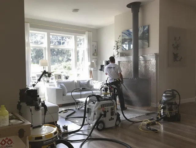 Soot removal service by Concord Chimney Sweep for a fireplace in Concord, NC
