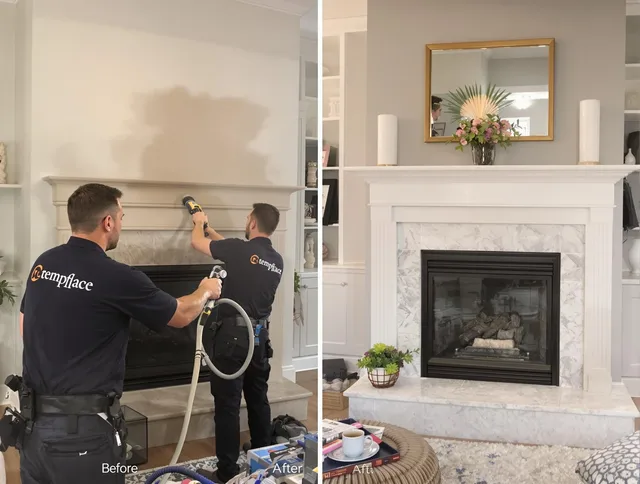 Professional soot removal by Concord Chimney Sweep team in Concord, NC